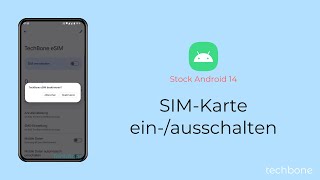 SIMKarte einschalten oder ausschalten Android 14 [upl. by Fina]