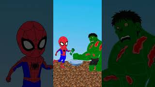 help the zombie hulk save the good spider manspiderman JOKER hulk superheroes marvel [upl. by Aniwde]