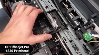 How to change printhead on HP Officejet 6810 6820 6830 Printer CQ16380060 [upl. by Martynne]