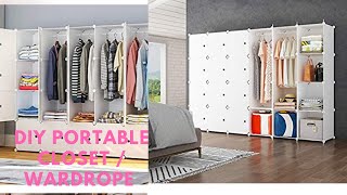 How To Assemble Portable Wardrobe OrganizerDIY Portable ClosetSpace Saver [upl. by Hazaki]