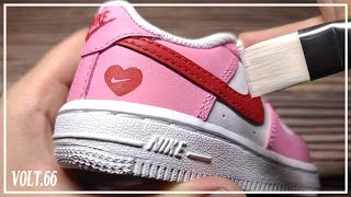 Custom Shoes Air Force 1 Valentines Day Custom [upl. by Peltz]