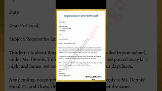 Application for school leave short viral creator IndianshortsKM [upl. by Jaymie]