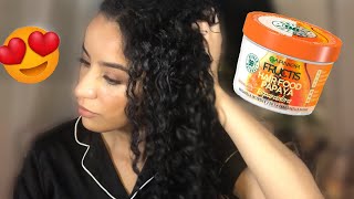 Garnier hair food mask قولي وداعا للشعر الجاف والمتضرر💁‍♀️ ماسك لترطيب علاج الاضرار واضافة لمعان [upl. by Anait]