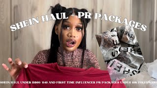 SHEIN HAUL UNDER R80040FIRST TIME INFLUENCER PR PACKAGE UNDER 10K FOLLOWERS sheinhaul prpackage [upl. by Airamasor]