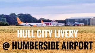 Corendon Airlines ‎hullcityofficial Livery Landing at Humberside Airport  11th July 2023 [upl. by Bust]