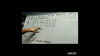 Std11 4 MatricesExercise 44Q3Which of the following matrices are singular or nonsingularMath1 [upl. by Reinhart]