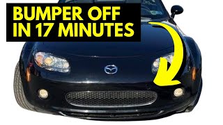 NC MX5 Miata Front Bumper Removal Simple amp Easy  Tach On Red [upl. by Halbert]