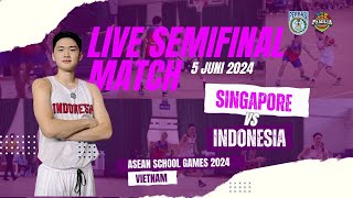 SEMIFINAL ASEAN SCHOOL GAMES 2024 SINGAPORE VS INDONESIA [upl. by Lian]