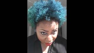 Natural hair MERMAID BLUE JOICO INTENSITY Review [upl. by Olihs]