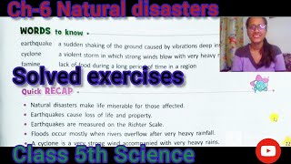 Solved exercises Ch6 Natural disasters  Class 5th Science [upl. by Epps]