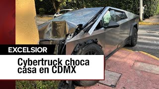 El Jhay Pa choca su Cybertruck en vivienda de la CDMX [upl. by Aiel913]