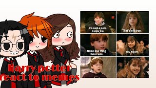 Harry potter react to memes inspired  gacha club [upl. by Goldia]