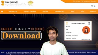 Udid Card Download  Udid Certificate Download  Download Udid Card Online  SwavlambanCard Download [upl. by Ahseenyt918]