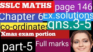 SSLC MATHS CHAPTER 6 coordinatesExsolutionspage146qn35PART 5 [upl. by Basilio]