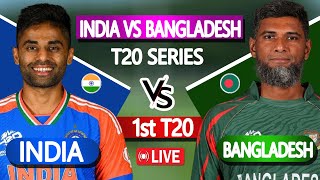 Ban vs Ind  Bangladesh vs India LIVE 1st T20 score  Live Cricket Match Today [upl. by Skye]