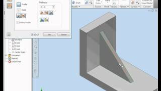 How to create a rib AutoDesk Inventor Tutorials [upl. by Arinaid474]