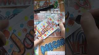 JANETTE youtubeshorts art lettering handlettering ytshorts [upl. by Silsbye]