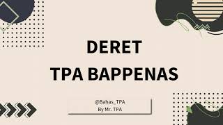 SOAL DERET TPA BAPPENAS [upl. by Leirud633]