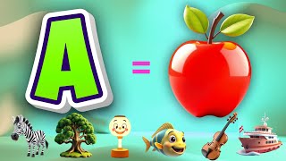 A B C D Song  Fun Alphabet Song for Kids A for apple  phonics song  b for ball c for cat  abc [upl. by Yliah]