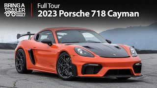 2023 Porsche 718 Cayman GT4 RS Weissach Full Tour  Bring a Trailer [upl. by Marriott]