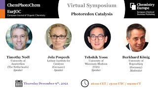 ChemPhotoChemEurJOC Joint Virtual Symposium Photoredox Catalysis [upl. by Vernita963]