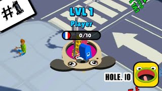 FUN GAME  HOLE IO GAMEPLAY 1 WALKTHROUGH [upl. by Ialocin]