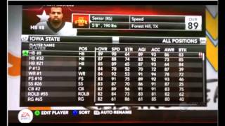 ncaa football 14 player ratings [upl. by Elleirda179]