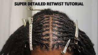 how to retwist locs yourself  retwisting microlocs  retwist tutorial  beginner friendly [upl. by Reffotsirhc]