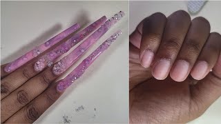 How To Remove Acrylic Nails Safely  Soak Off Method [upl. by Zitella]