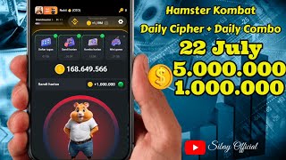 Sandi Harian Dan Combo Harian Hamster Kombat Hari ini 22 July 2024 Free 5M Coins  1M Coins [upl. by Mastrianni404]