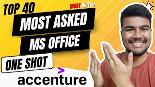 Top 40 MS Office Questions to Crack Accenture [upl. by Tomasz]