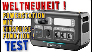 🔋⚡SUNBOOSTER Powerstation mit Einspeisefunktion Test Solaranlage mit Speicher Balkonkraftwerk [upl. by Eberhard48]