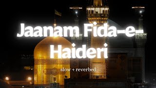 Jaanam Fida  E  Haideri  Slowed  Reverbed [upl. by Emerson]