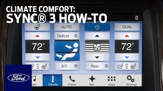 SYNC 3 Climate Comfort Adjustments  SYNC 3 HowTo  Ford [upl. by Ernesto]