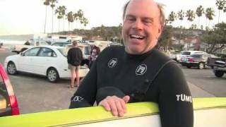 Randy Strunk surfing his new GampS long board at The Shores [upl. by Ahsinra721]