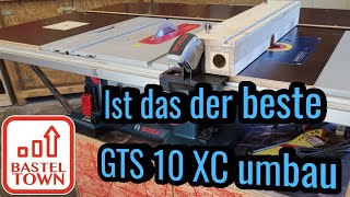 Bosch GTS 10 XC  TischKreissägen Unterschrank  Erweiterung der Schnittfläche  Bastel Town [upl. by Derick]