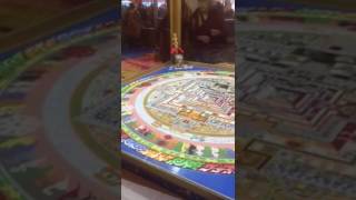 Sand mandala kalachakra in Bodhgaya 2017 his holiness Dalai Lama 砂曼荼羅） [upl. by Honan]