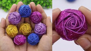 Roses with Foamiran  Flowers Making from EVA Foam Sheets  DIY Crafts and Decor Ideas [upl. by Ahseile100]