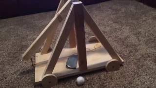 Simple Trebuchet How To Sling and Release [upl. by Vareck]