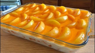 Postre de durazno 🍑 con queso y gelatinafácil y delicioso 😋 [upl. by Camm]