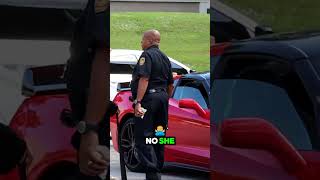 Cop calls out my corvette golddiggerprank prank prankvideo [upl. by Walli370]