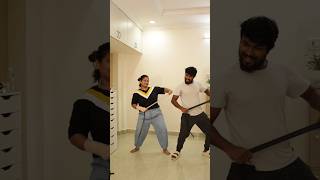 Belt Dance gone wrong 😓😂 funny ramwithjannu couple [upl. by Accebber]