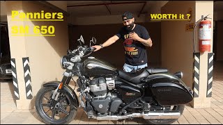 LONG HAUL PANNIERS for SUPER METEOR 650  GOOD for touring [upl. by Lucretia]