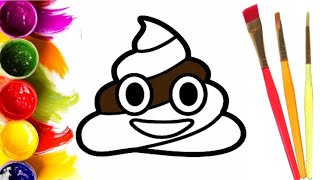 How To Draw The Poop Emoji 💩 [upl. by Enttirb592]