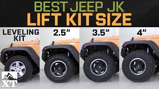 Jeep Wrangler JK Leveling Kit vs 25quot vs 35quot vs 4quot  How To Select The Best Jeep Lift Kit [upl. by Burack404]