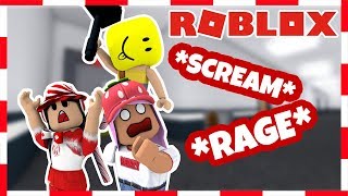 ROBLOX  SCREAMING ON FLEE Ft Phoeberry and DaPandaGirl [upl. by Nnayram]