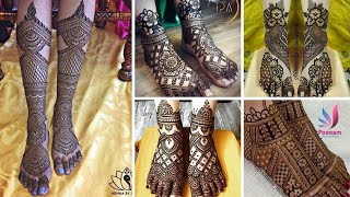 Bridal Foot Mehndi Designs  Bridal Full Feet Mehndi Designs Simple  foot mehndi mehndidesign [upl. by Narbig]