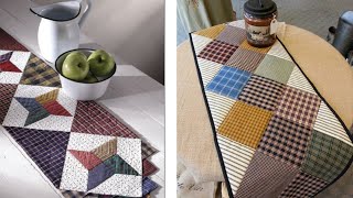 Lovely simple quilted table runner design by pop up fashion 💥💥 [upl. by Abihsot]