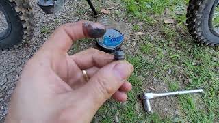 Proof You Need a Magnetic Drain Oil Plug For Your Dirt  Pit Bike Gold Plug [upl. by Nautna153]