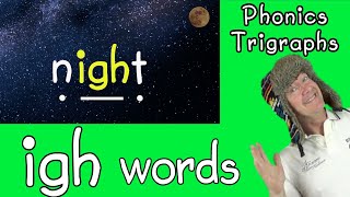 igh words  igh Sounds  Phase 3 Phonics  Trigraphs  Funny Phonics For Kids [upl. by Justinn722]